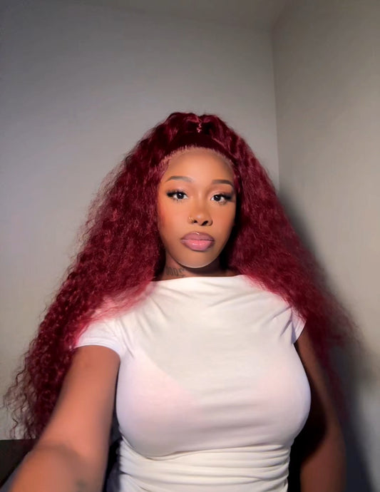 13x6 26inch deep wave colored wig